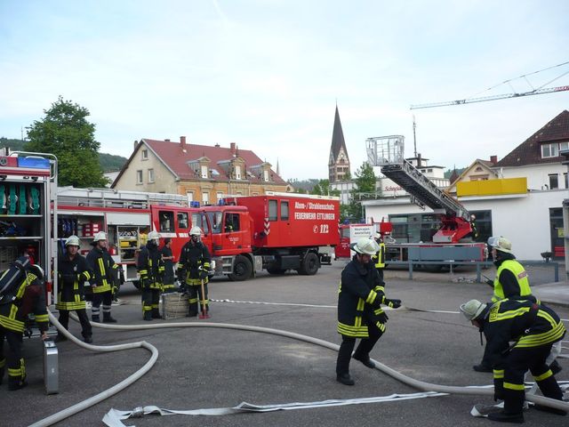 Großübung der Feuerwehr Abt. Ettlingen